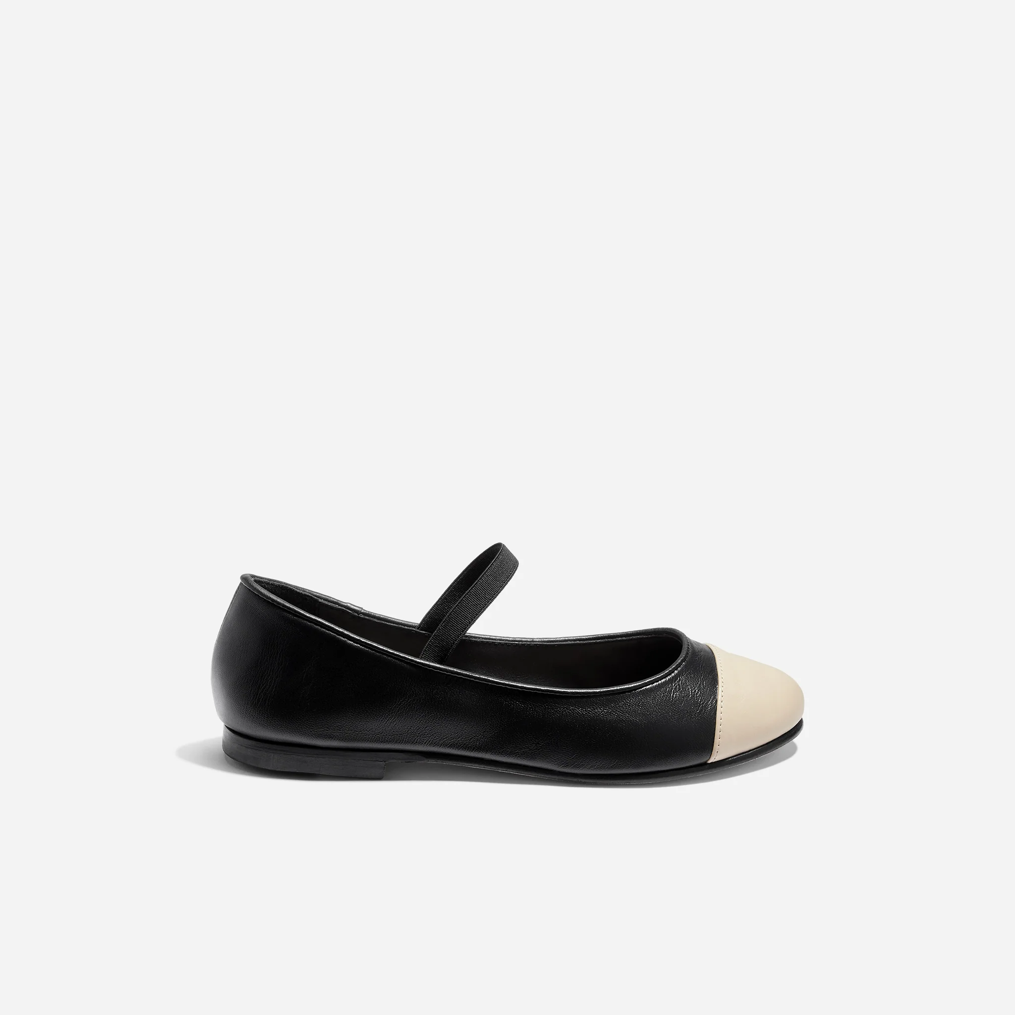 Bea Mary Jane Ballet Cap Toe Black/Bone - Image 3