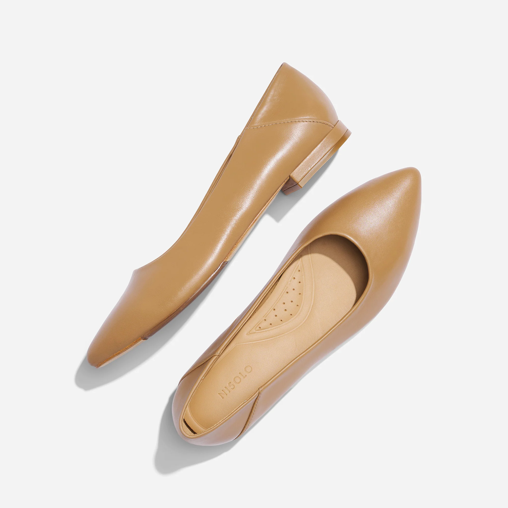 Fina Pointed Toe Flat Almond - Image 3