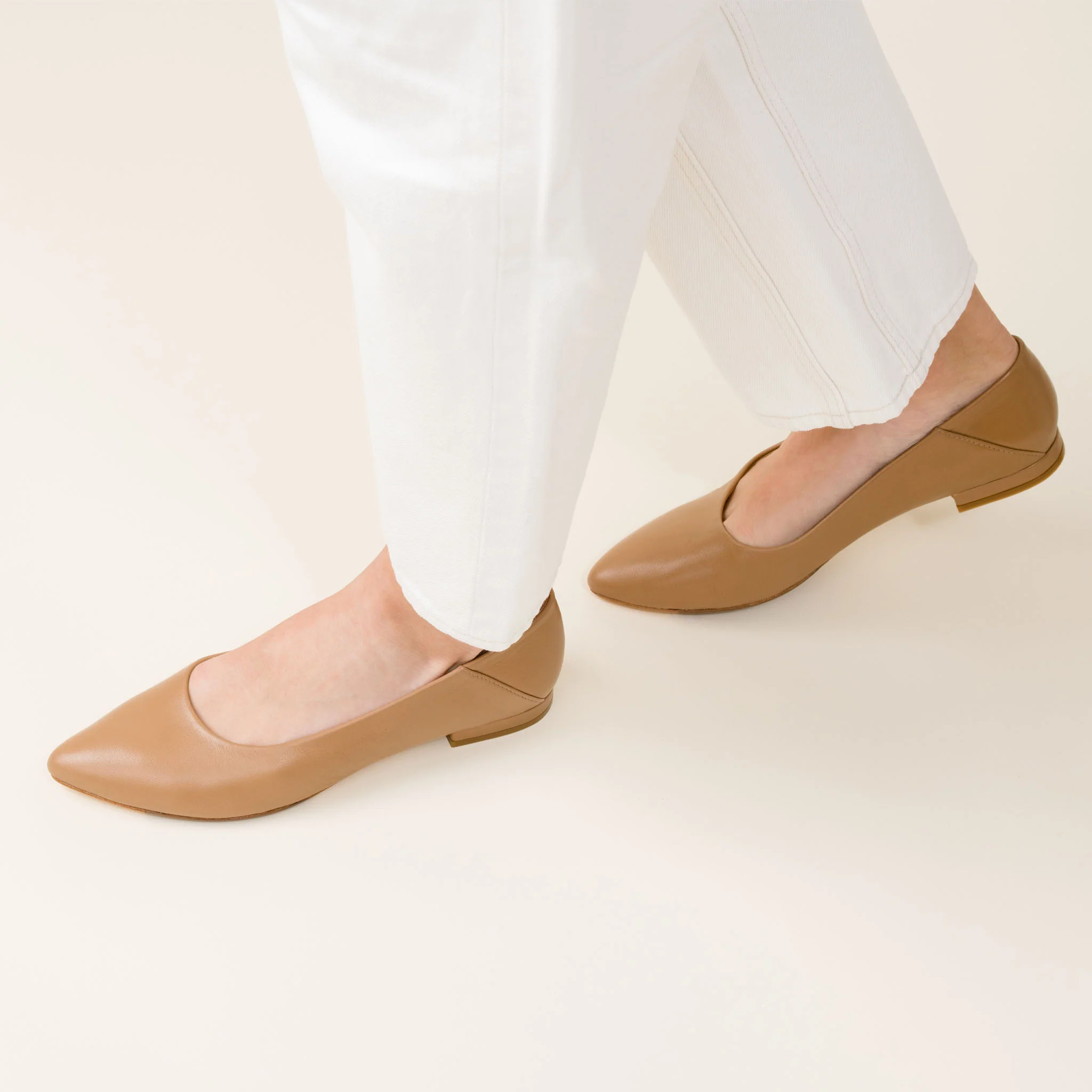 Fina Pointed Toe Flat Almond - Image 7