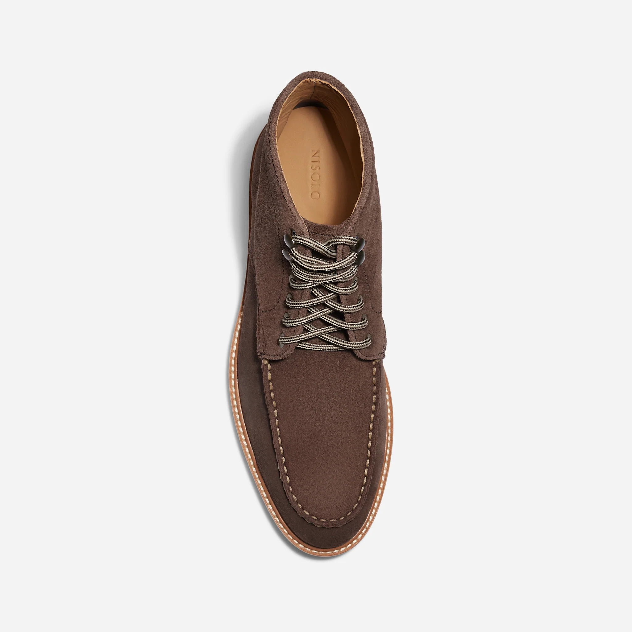 Mateo Moc Toe Boot Umber Brown Suede - Image 3