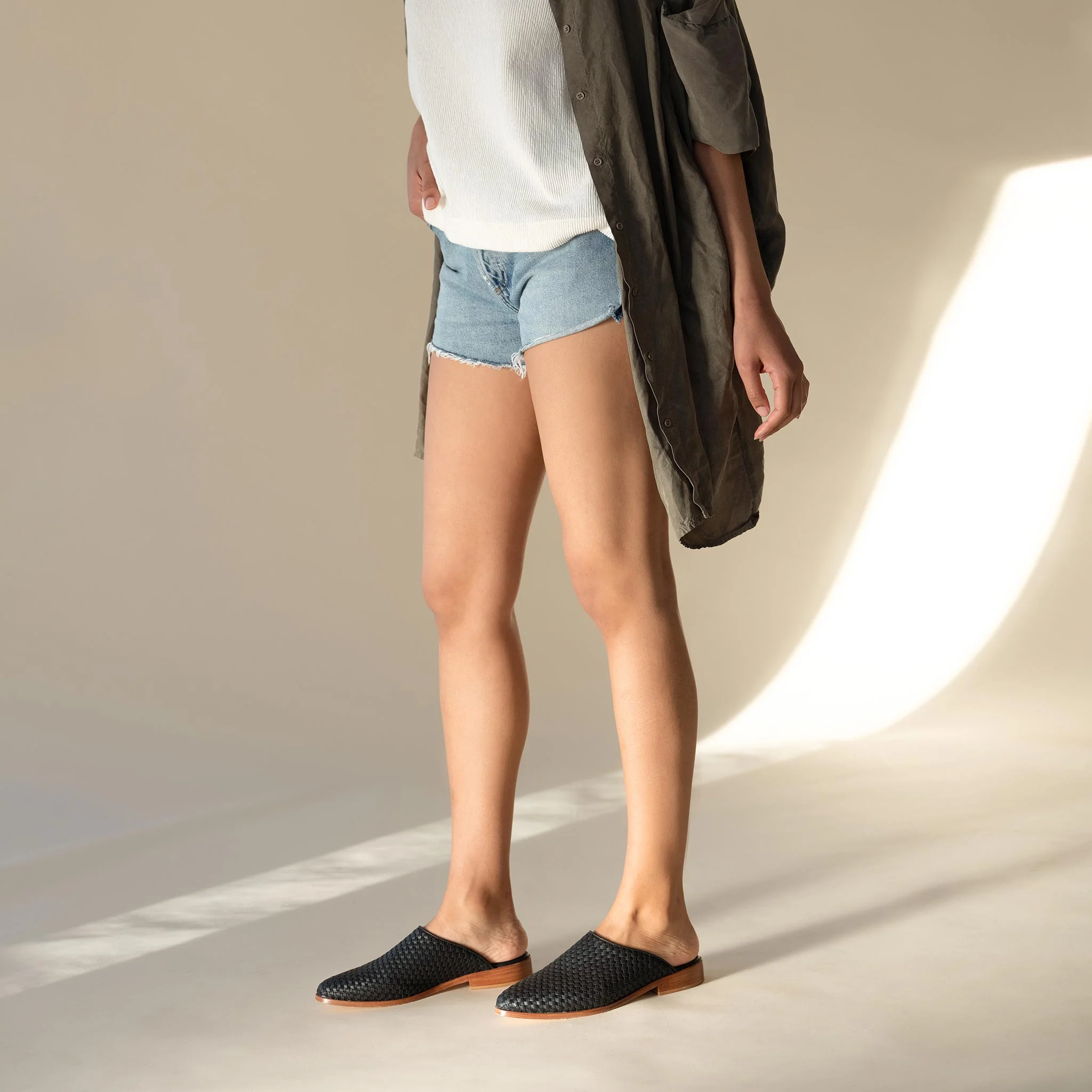 Ama Woven Mule Woven Black - Image 6